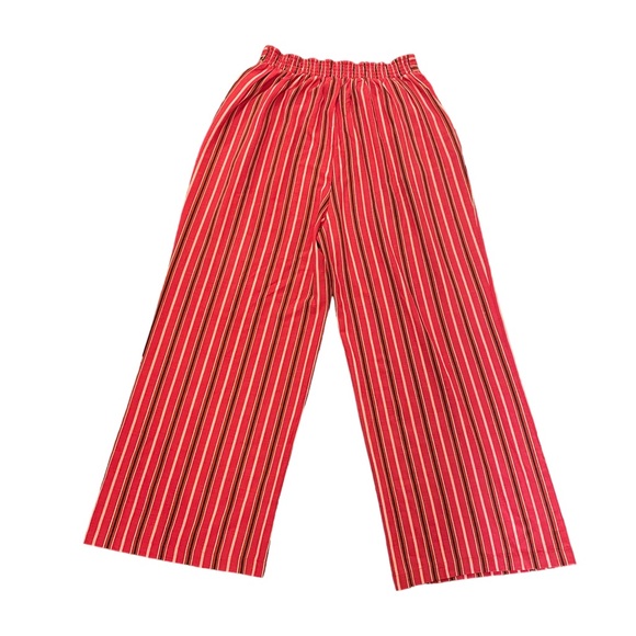 Free People red stripe casual high-waisted pants large - Picture 2 of 4